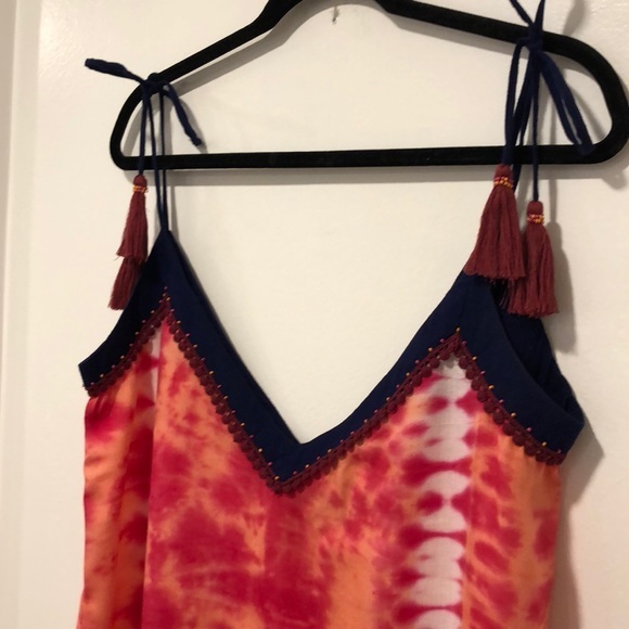 Onda de Mar Tie Dye Top with Tassels Size M - Picture 6 of 11